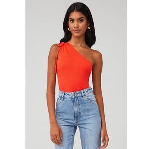 The Range NWT One Shoulder asymmetrical ribbed tank top small